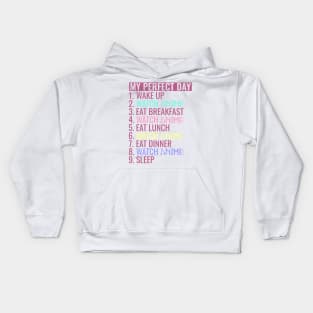 My perfect day watch Anime Kids Hoodie